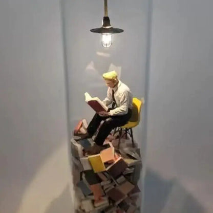 Creative Test Tube Figurine for Book Lovers' Decor