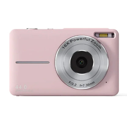 HD Mini Digital Camera for Students and Kids, 44MP, 1080P, 2.4" Screen, 16X Zoom, Rechargeable