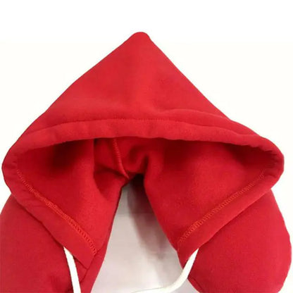 Hooded U-Shaped Neck Pillow for Comfort