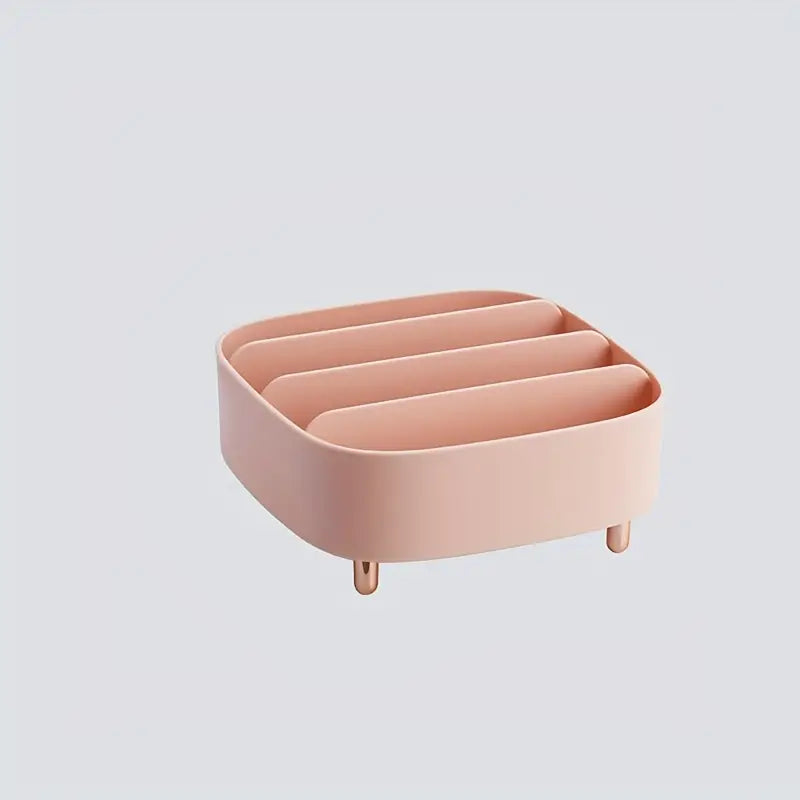 Compact Makeup Organizer with 4 Spaces for Cosmetics