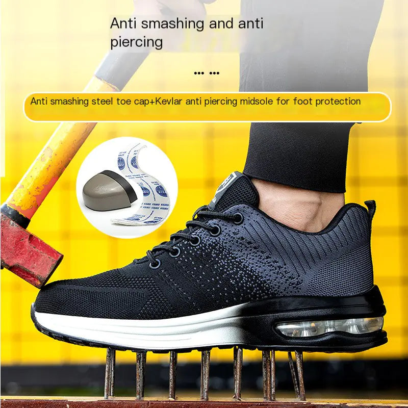 Men's Safety Work Shoes - Anti-Puncture & Slip-Resistant