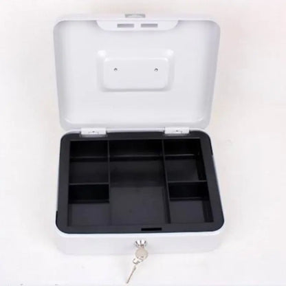 Jelis Double-Layer Metal Cash Box with Lock