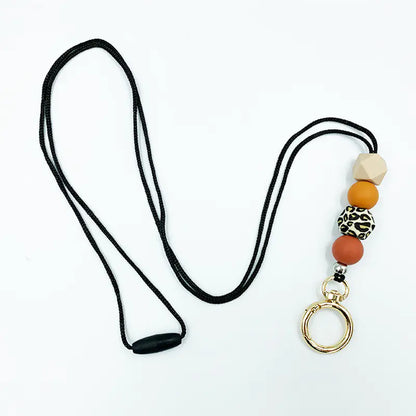 Amazon Badge Holder Keychain with Silicone Beads Lanyard