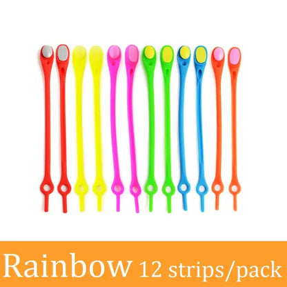 Elastic Silicone No-Tie Shoelaces for Kids and Adults