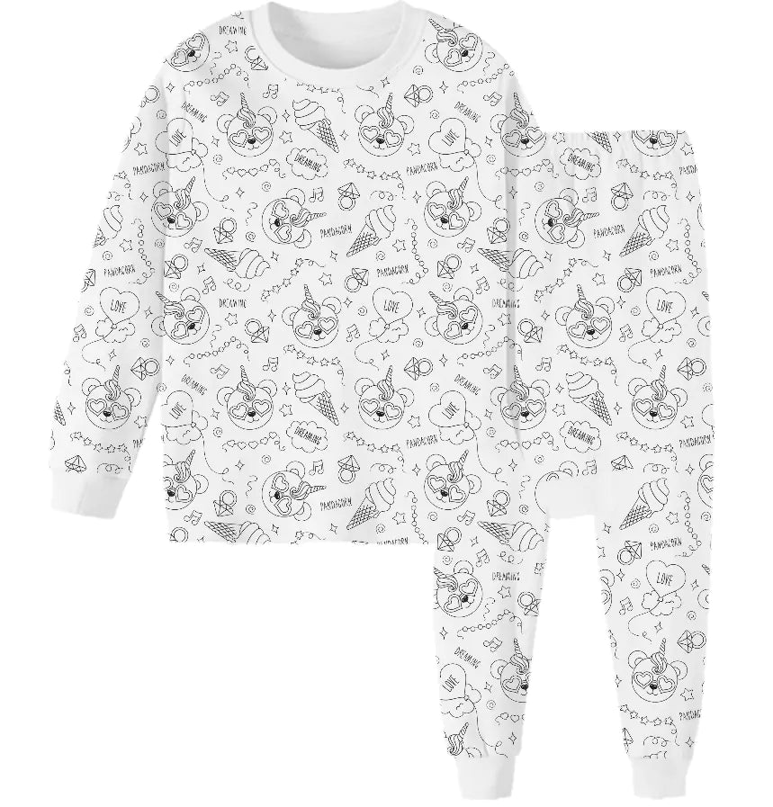 Children's DIY Hand-Painted Pajamas Set