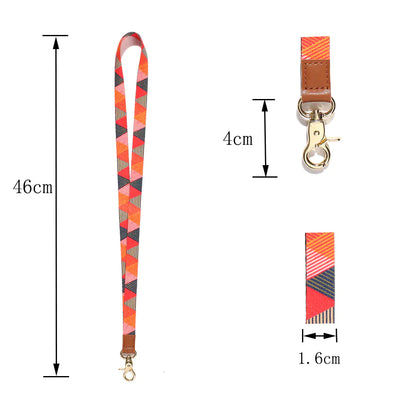 Multicolor Phone Lanyard with Clip and Keychain Holder