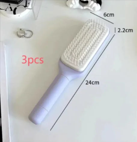 4-in-1 Self-Cleaning Hair Brush