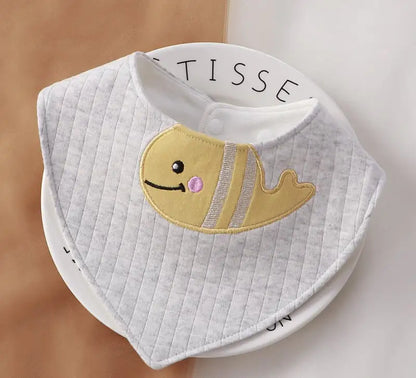 Soft Cotton Cartoon Bib for Newborns