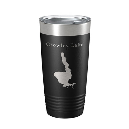 Crowley Lake Map Tumbler Travel Mug Insulated Laser Engraved Coffee Cup California 20 oz-0