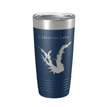 Calaveras Lake Map Tumbler Travel Mug Insulated Laser Engraved Coffee Cup Texas 20 oz-8