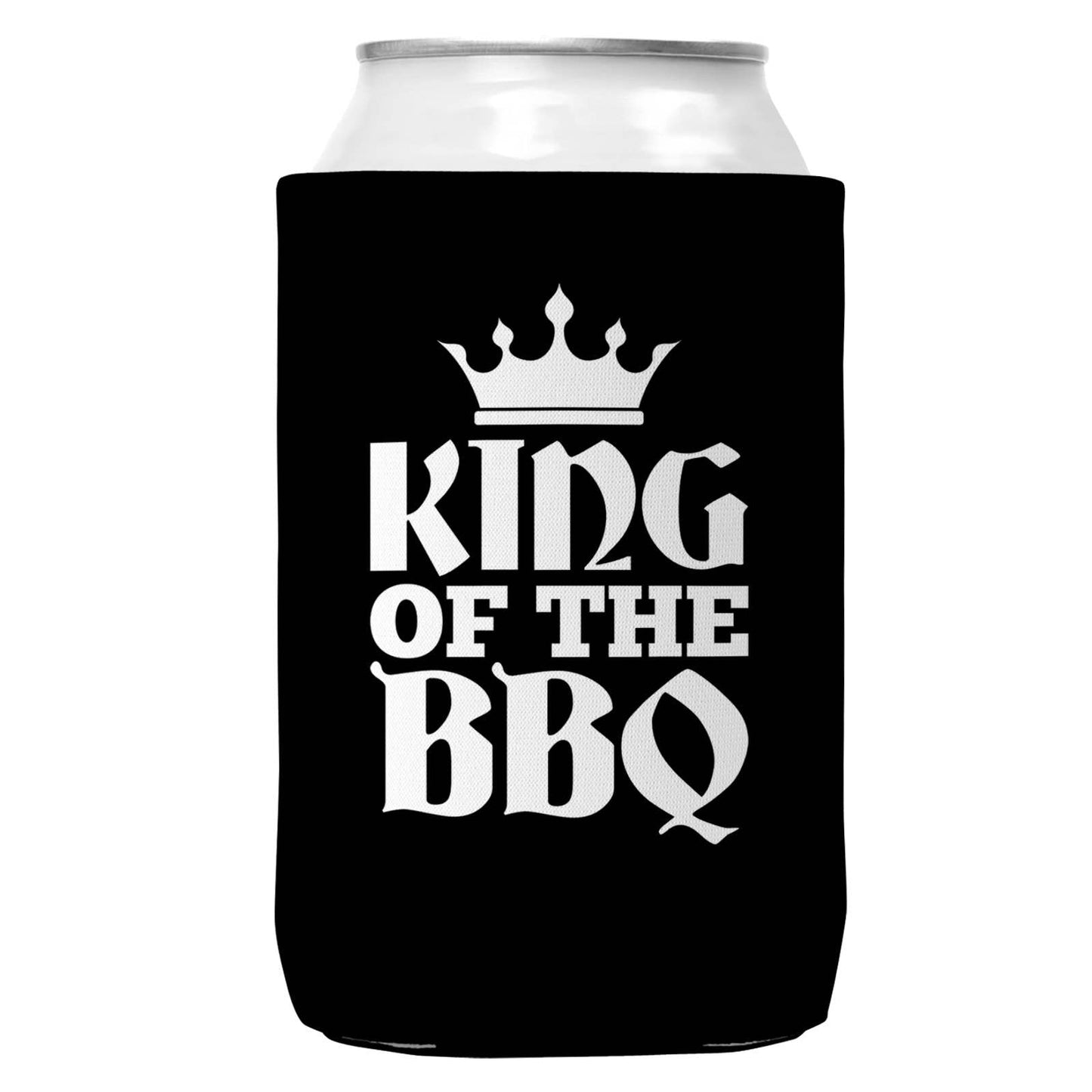 King Of The BBQ Can Coozie/Cooler for 12oz Cans-0