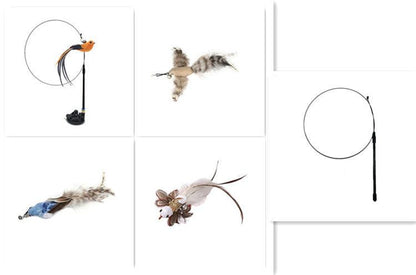 Feather Frenzy Cat Teaser: Extendable Steel Wire Rod With Suction Cup-20