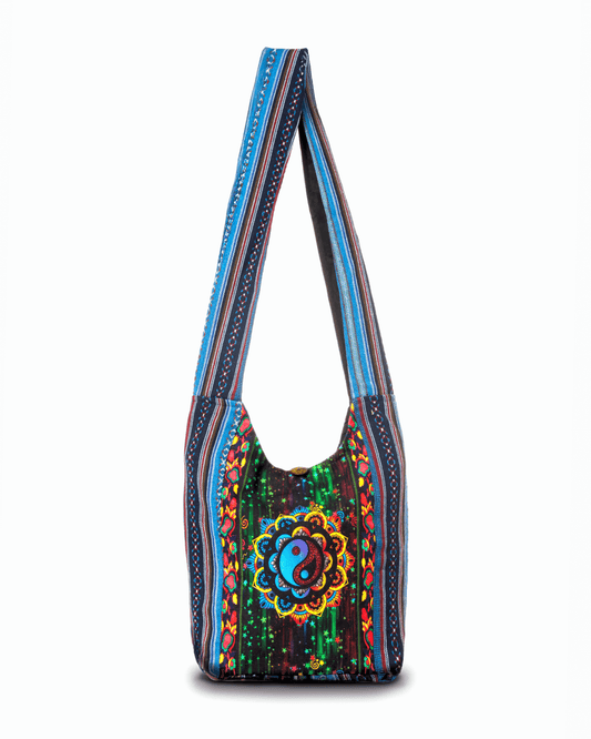 Kathmandu Collection Yin Yang Print Hobo Bag-0