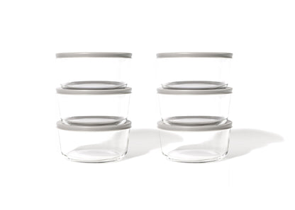 Glass Food Storage Containers - 12 Piece 4 Cup Set (6 Containers + 6 Lids) BPA-Free Lids-2