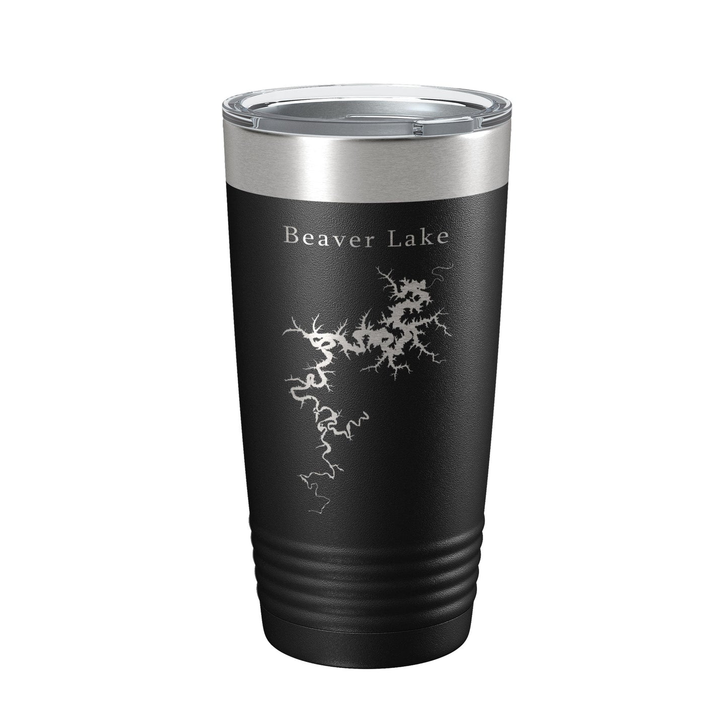 Beaver Lake Map Tumbler Travel Mug Insulated Laser Engraved Coffee Cup Arkansas 20 oz-0