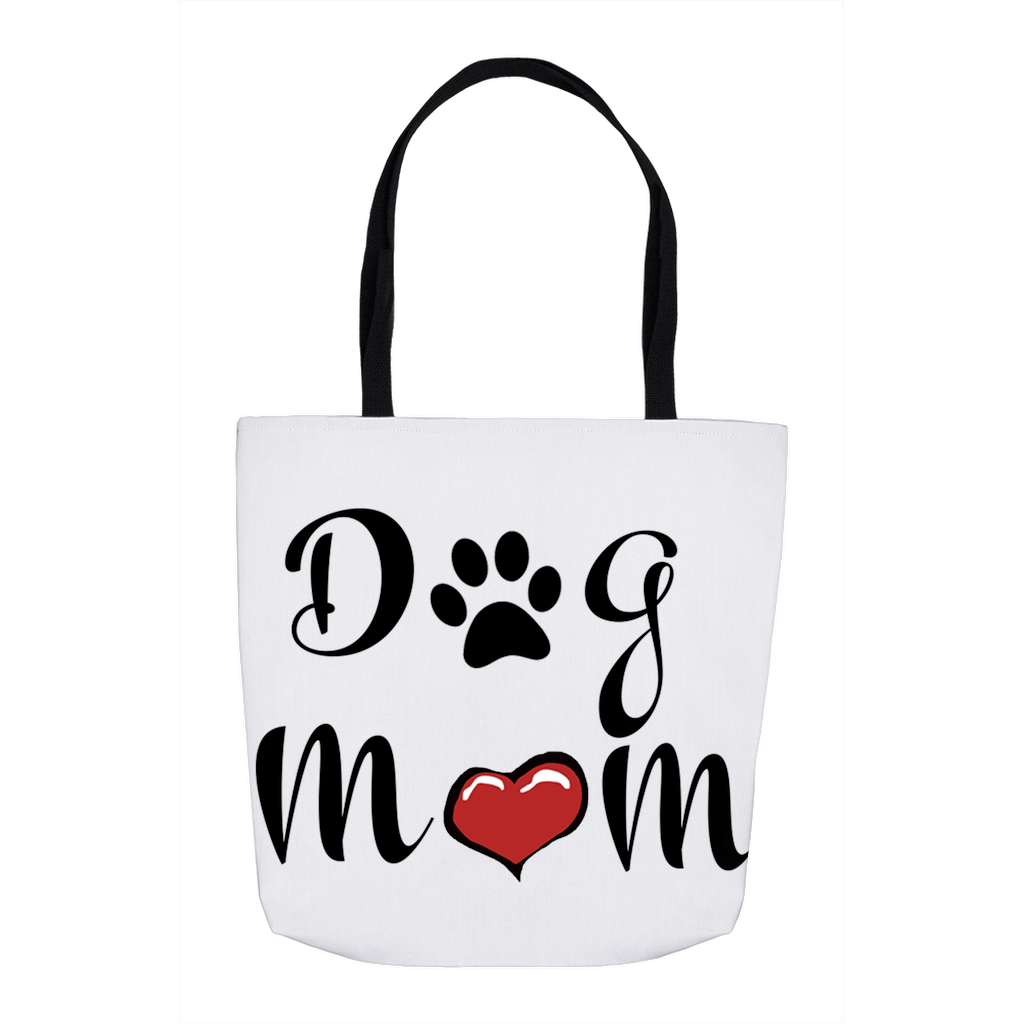 Dog Mom White Tote-0