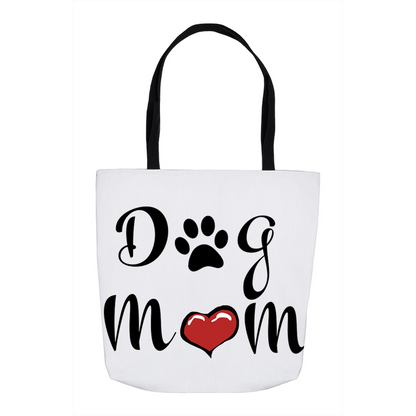 Dog Mom White Tote-0