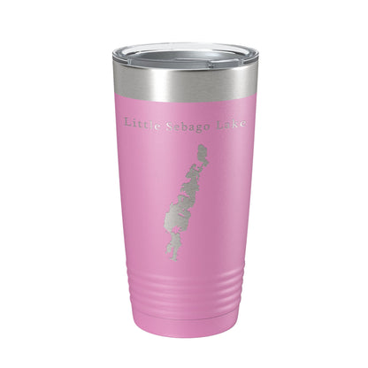 Little Sebago Lake Map Tumbler Travel Mug Insulated Laser Engraved Coffee Cup Maine 20 oz-14