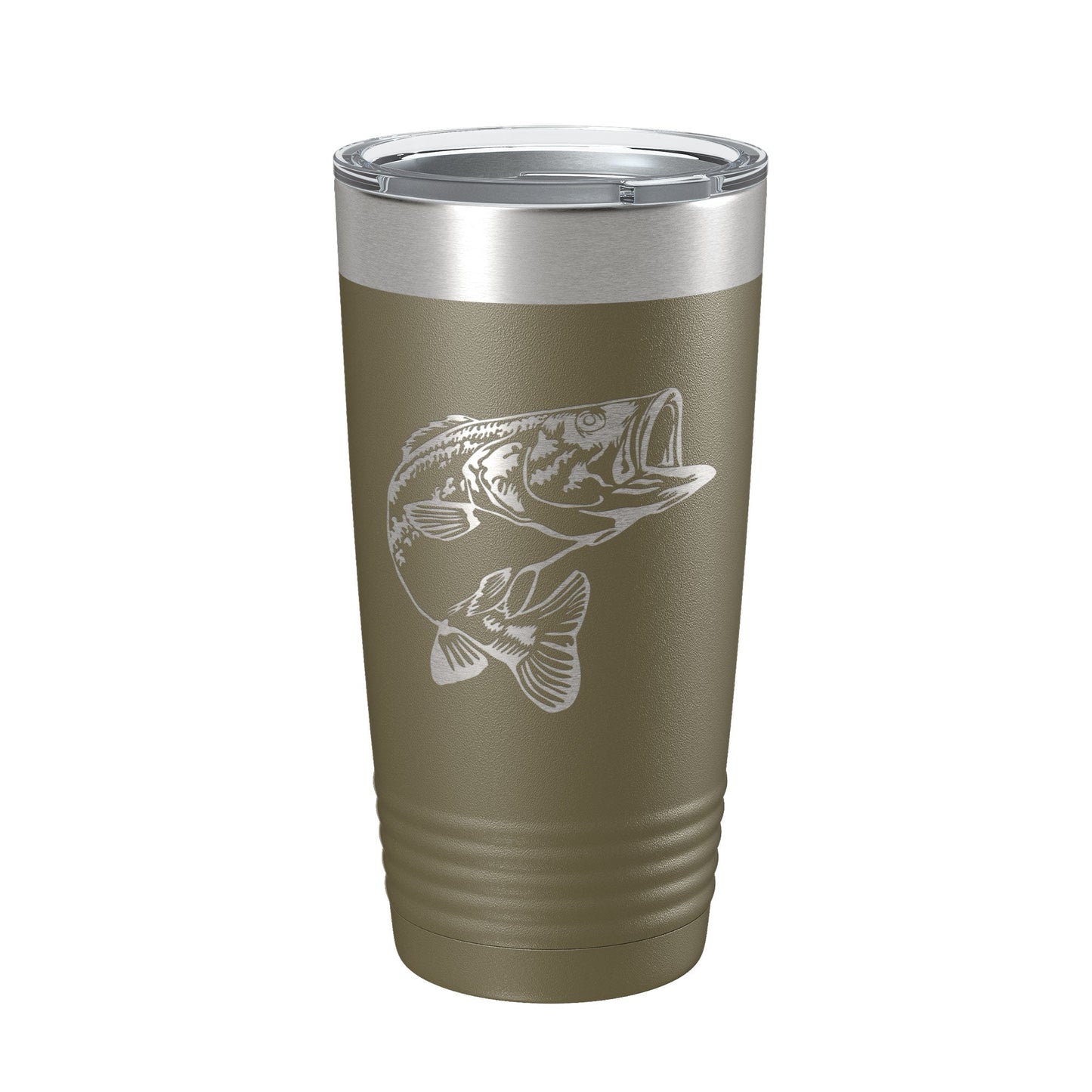 Bass Fishing Tumbler Angler Travel Mug Insulated Laser Engraved Coffee Cup Gift 20 oz-21