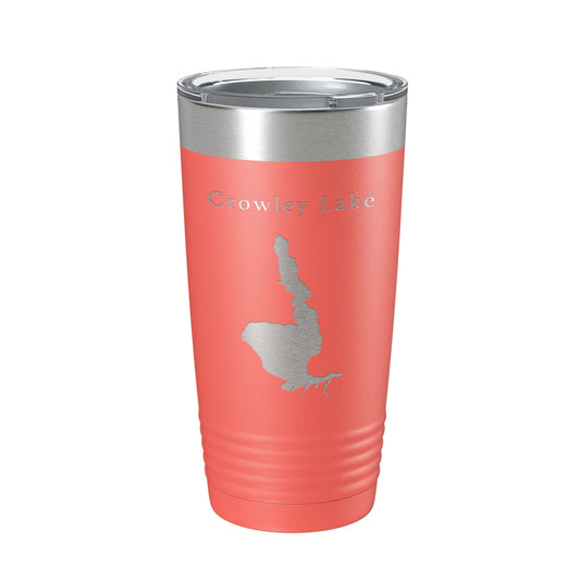 Crowley Lake Map Tumbler Travel Mug Insulated Laser Engraved Coffee Cup California 20 oz-20