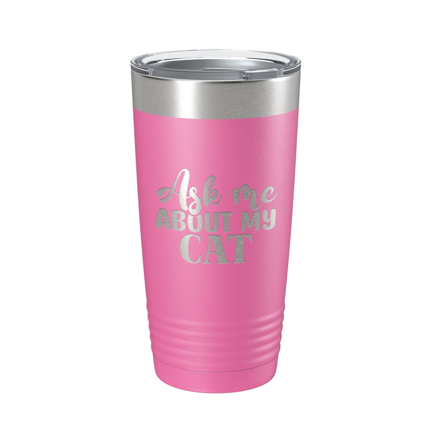 Ask Me About My Cat Tumbler Travel Mug Funny Cat Lover Gift Insulated Laser Engraved Coffee Cup 20 oz-11