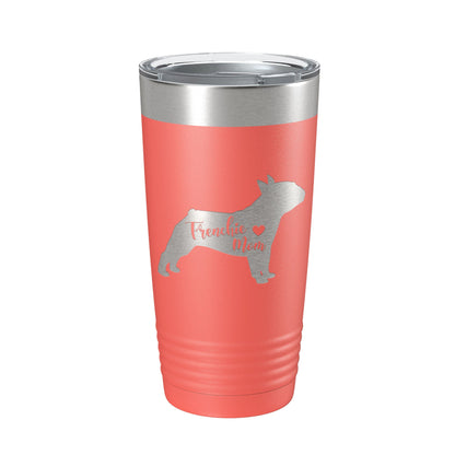 Frenchie Mom Tumbler Dog Travel Mug French Bulldog Gift Insulated Laser Engraved Coffee Cup 20 oz-20