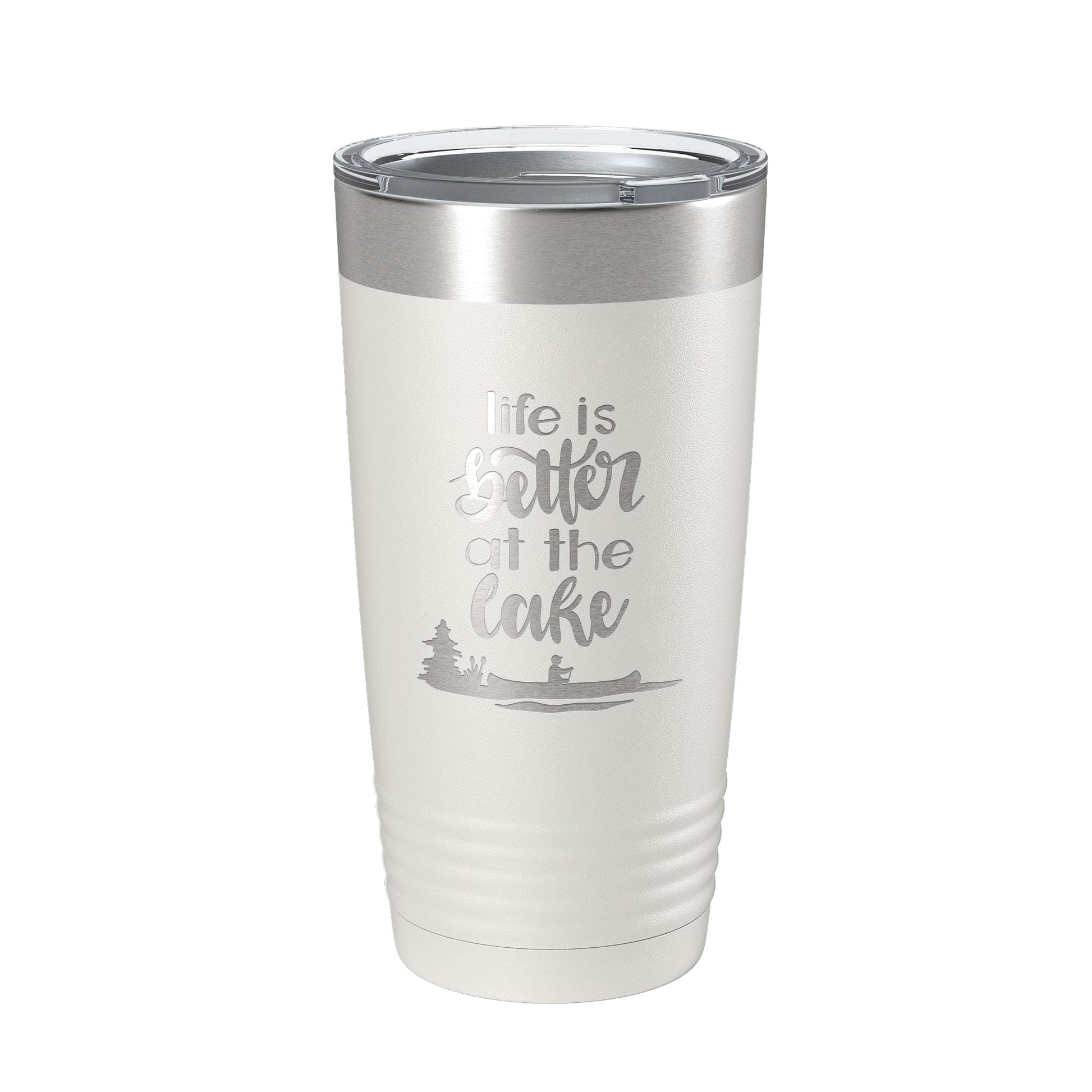 Life is Better at the Lake Lake Life Tumbler Travel Mug Insulated Laser Engraved Coffee Cup 20 oz-1