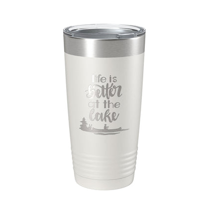 Life is Better at the Lake Lake Life Tumbler Travel Mug Insulated Laser Engraved Coffee Cup 20 oz-1