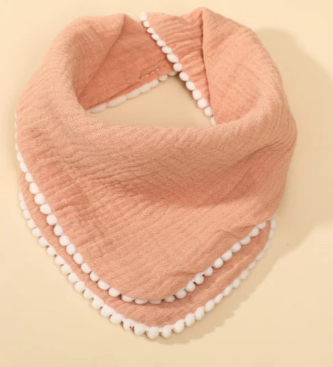 Cotton Gauze Baby Bibs with Lace for Newborns