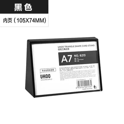 Triangular Table Sign with QR Code - White 6213 Model