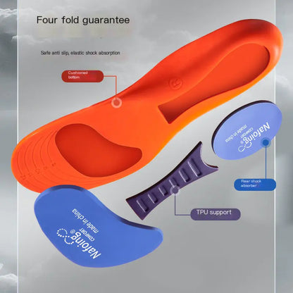 Men's Athletic Insoles with Shock Absorption and Breathability