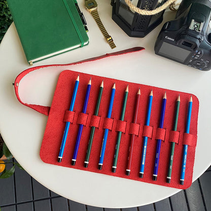 Helsinki - Genuine Leather Large Pen & Pencil Case-2