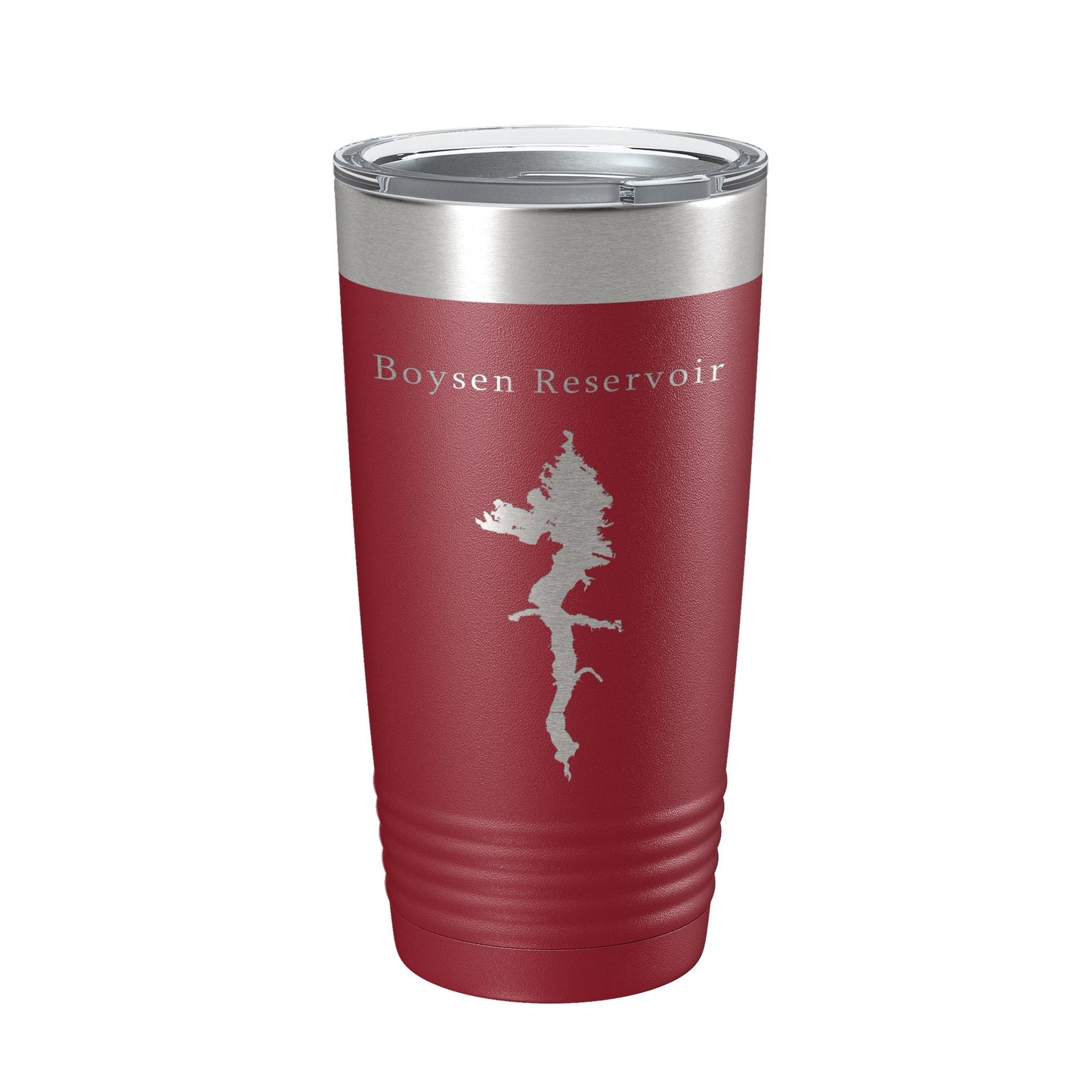 Boysen Reservoir Tumbler Lake Map Travel Mug Insulated Laser Engraved Coffee Cup Wyoming 20 oz-18