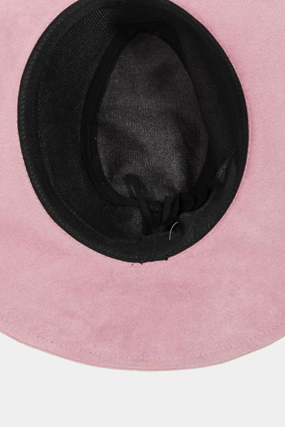 Fame Braided Faux Suede Hat-2