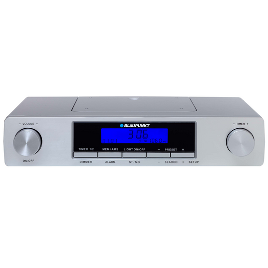 Ceas cu radio BlauPunkt KR12SL, FM, LCD, Argintiu (KR12SL)-0