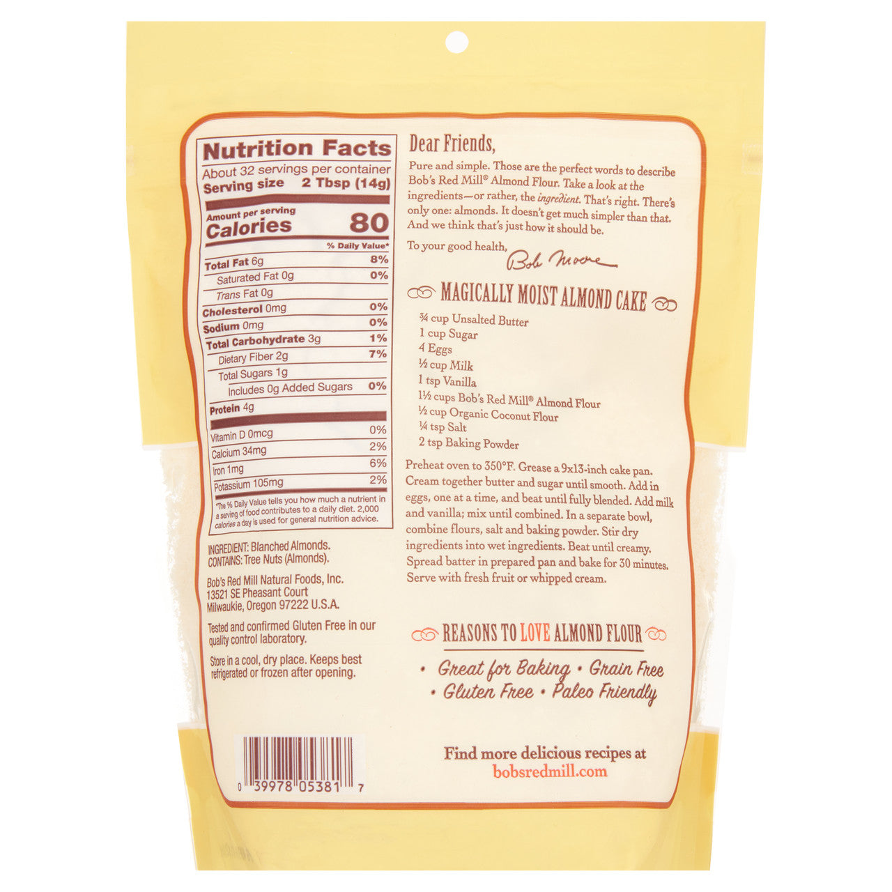 BOBS ALMND BLNCHD FLOUR  ( 4 X 16 OZ   )-6