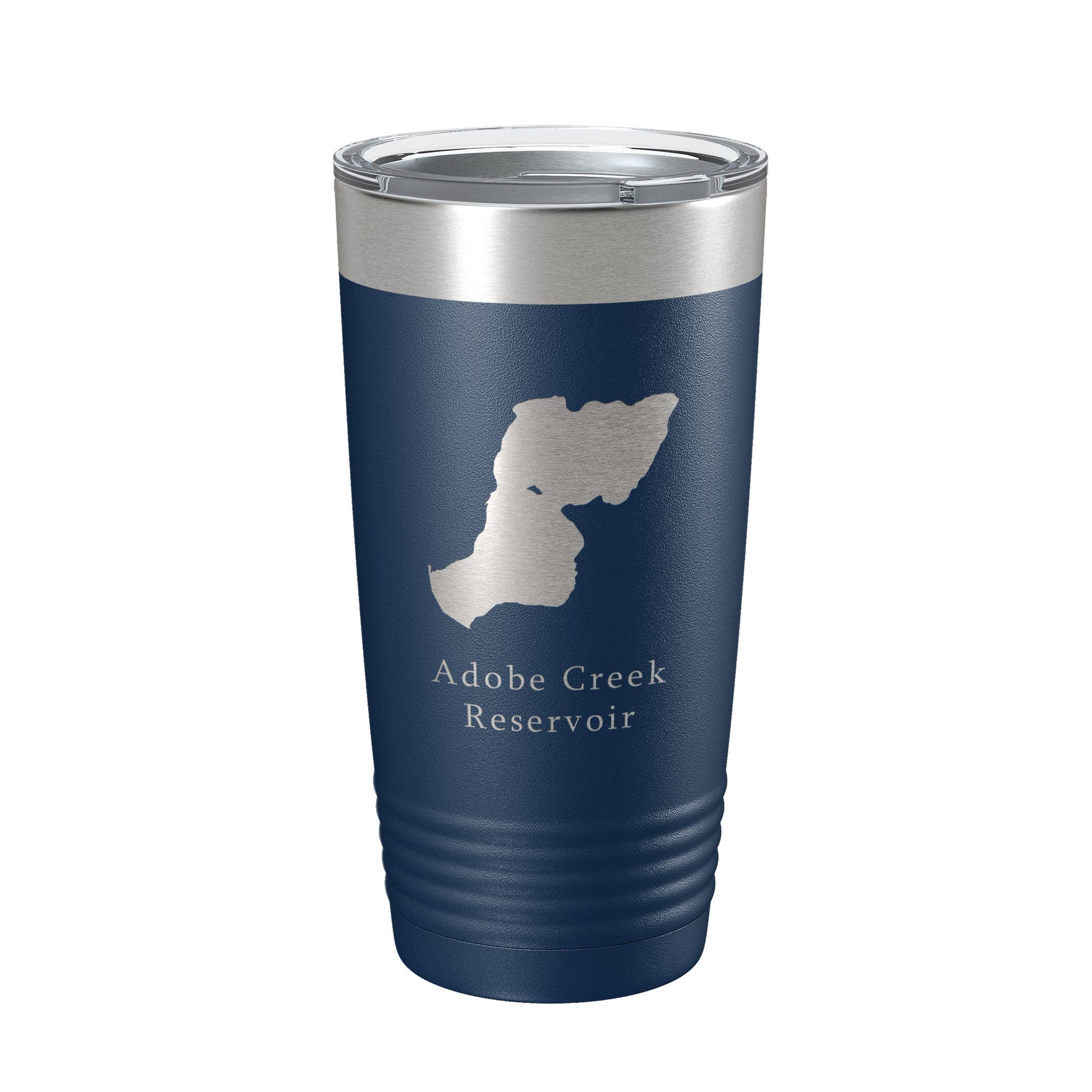 Adobe Creek Reservoir Tumbler Lake Map Travel Mug Insulated Laser Engraved Coffee Cup Colorado 20 oz-2