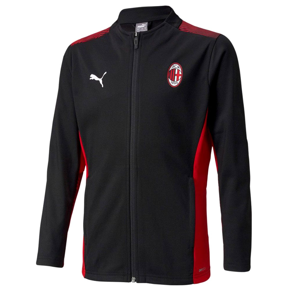 AC Milan soccer black training bench tracksuit 2021/22 - Puma-2
