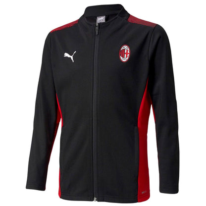 AC Milan soccer black training bench tracksuit 2021/22 - Puma-2