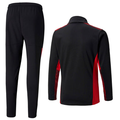 AC Milan soccer black training bench tracksuit 2021/22 - Puma-1