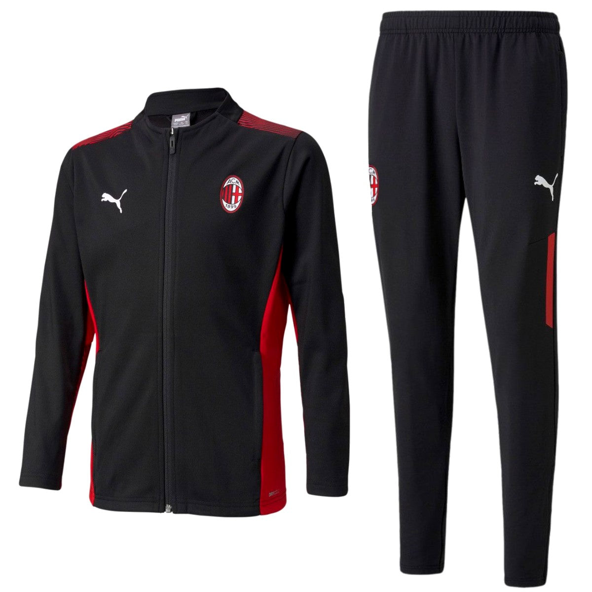 AC Milan soccer black training bench tracksuit 2021/22 - Puma-0