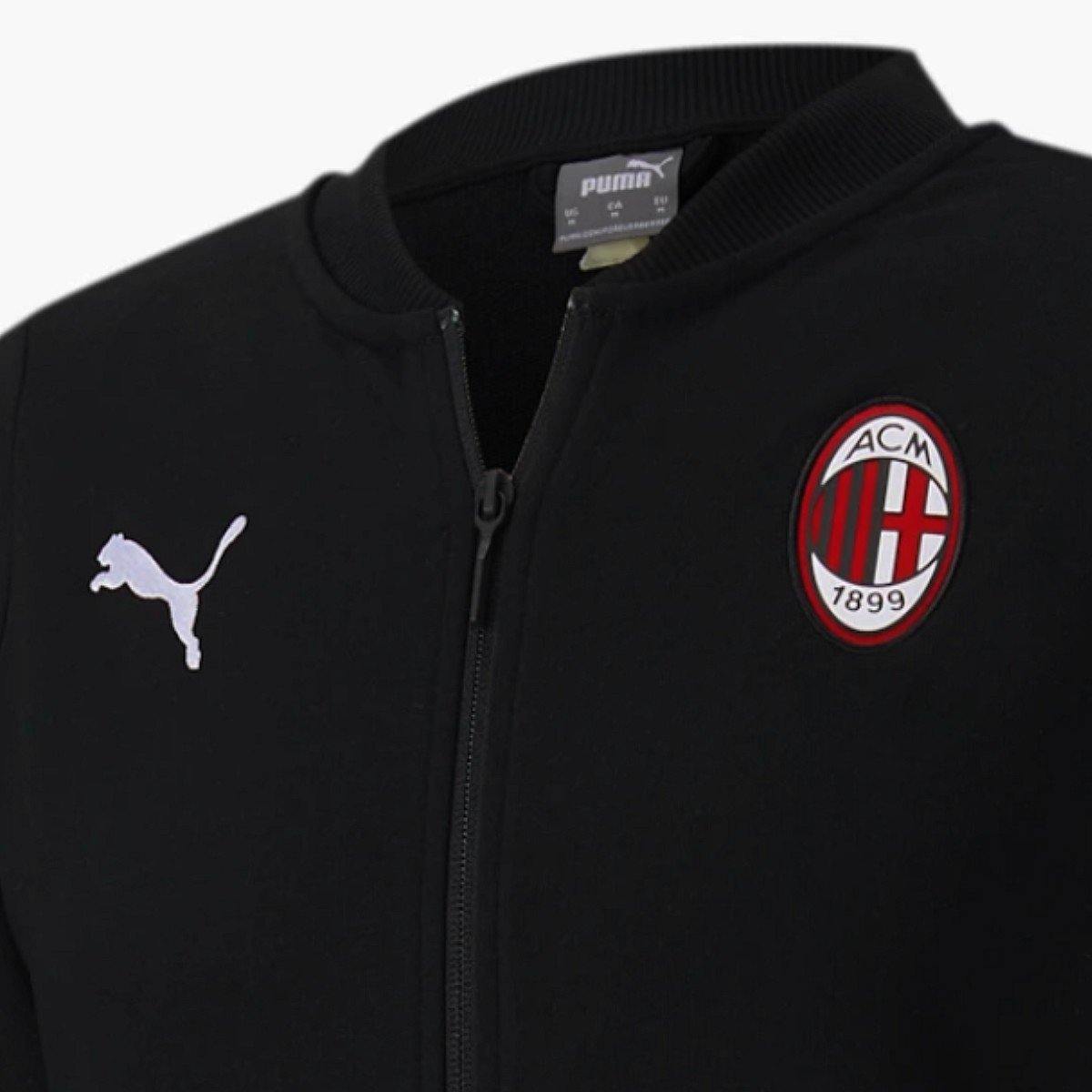 AC Milan black Casual presentation Soccer tracksuit 2020/21 - Puma-2