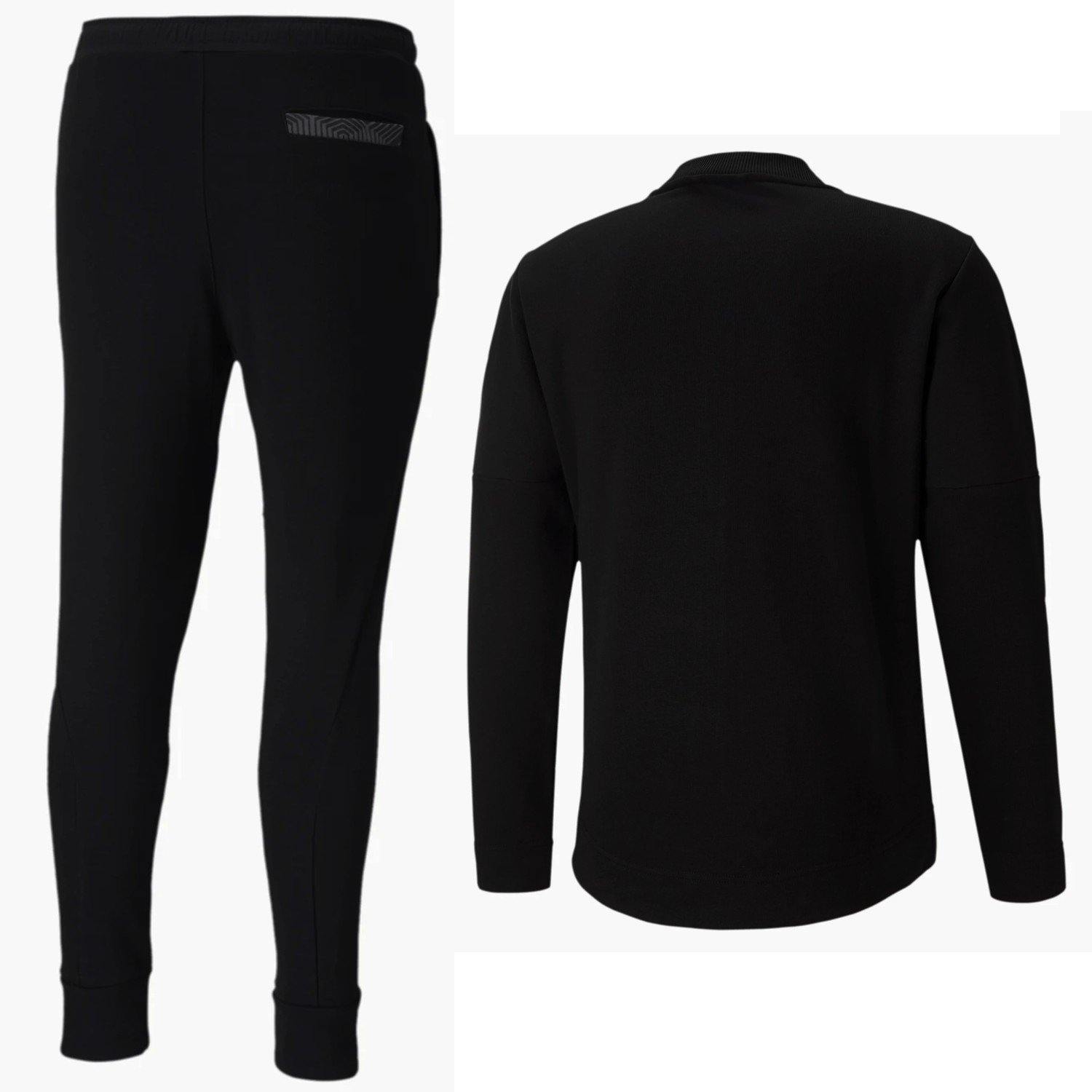 AC Milan black Casual presentation Soccer tracksuit 2020/21 - Puma-1