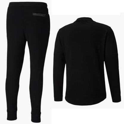 AC Milan black Casual presentation Soccer tracksuit 2020/21 - Puma-1
