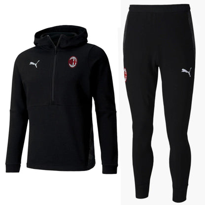AC Milan black Casual hooded presentation tracksuit 2020/21 - Puma-0