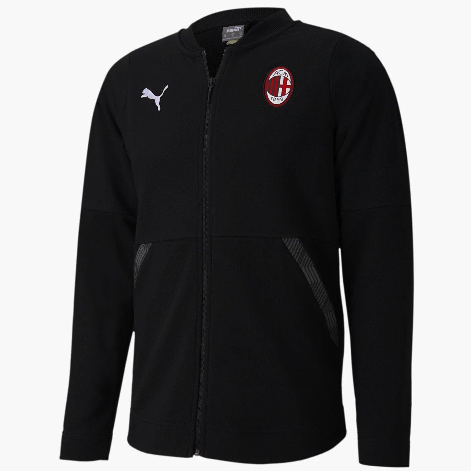 AC Milan black Casual presentation Soccer tracksuit 2020/21 - Puma-4