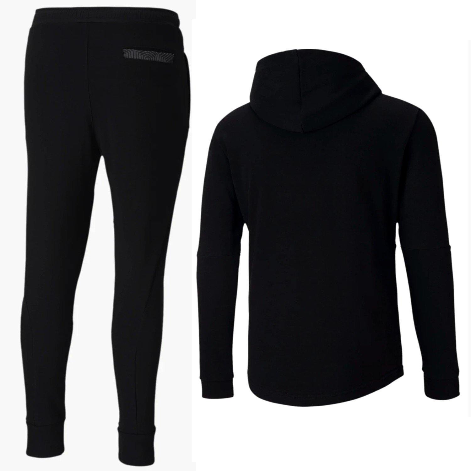 AC Milan black Casual hooded presentation tracksuit 2020/21 - Puma-1