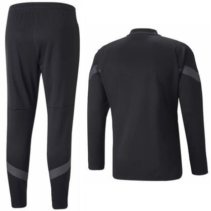 AC Milan soccer black training bench tracksuit 2022/23 - Puma-1