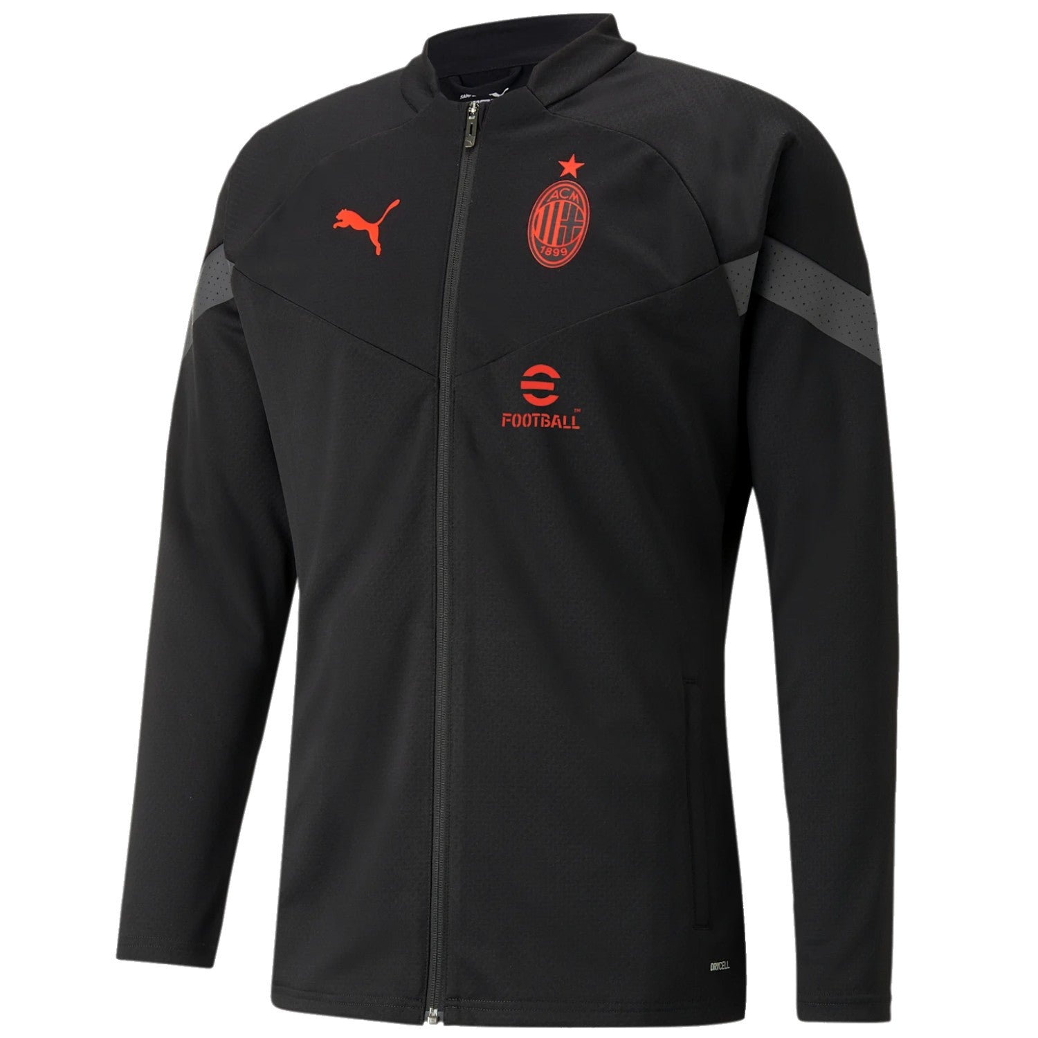 AC Milan soccer black training bench tracksuit 2022/23 - Puma-2