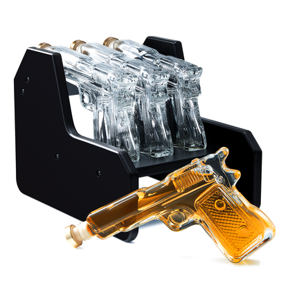 Gifts for Men Dad, 10.1 Oz Whiskey Gun Decanter Set + 2 Bullet Glasses - Unique Birthday Pistol Gift Ideas Daughter Son, Personalized Liquor Dispenser - Scotch Bourbon Vodka, Him, Brother Husband-12